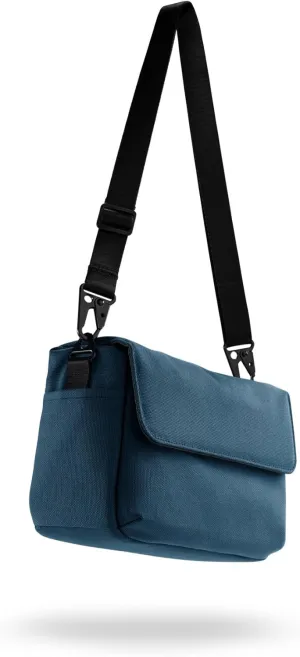 ODA Go - Pack: Small Camera Shoulder Bag - Sling Cross Body for e-Reader Tablet Camera Drone EDC (Navy - Refibra Fabric)
