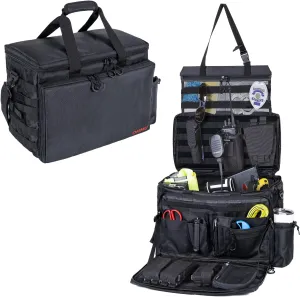 OHMU Patrol Bag Organizer for Law Enforcement Police Gear and Military Grade,Car Front Seat Police Officer Duty Bag with Multiple Storage Space(18" x 13" x 10.5") (patrol bag)