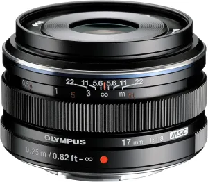 OLYMPUS M.Zuiko Digital 17mm F1.8 Black For Micro Four Thirds System Camera, Compact Design, Beautiful Bokeh, Bright