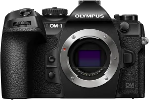 OM SYSTEM OLYMPUS OM-1 Micro Four Thirds System Camera 20MP BSI Stacked Sensor Weather Sealed Design 5-Axis Image Stabilization 120fps sequential Shooting, Black
