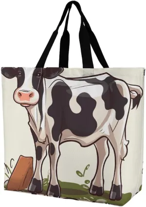 One Shoulder Shopping Bag, Dairy Cow Print Shoulder Shopping Bag,ladies Casual Work Bag for Shopping,travel And Work, Style