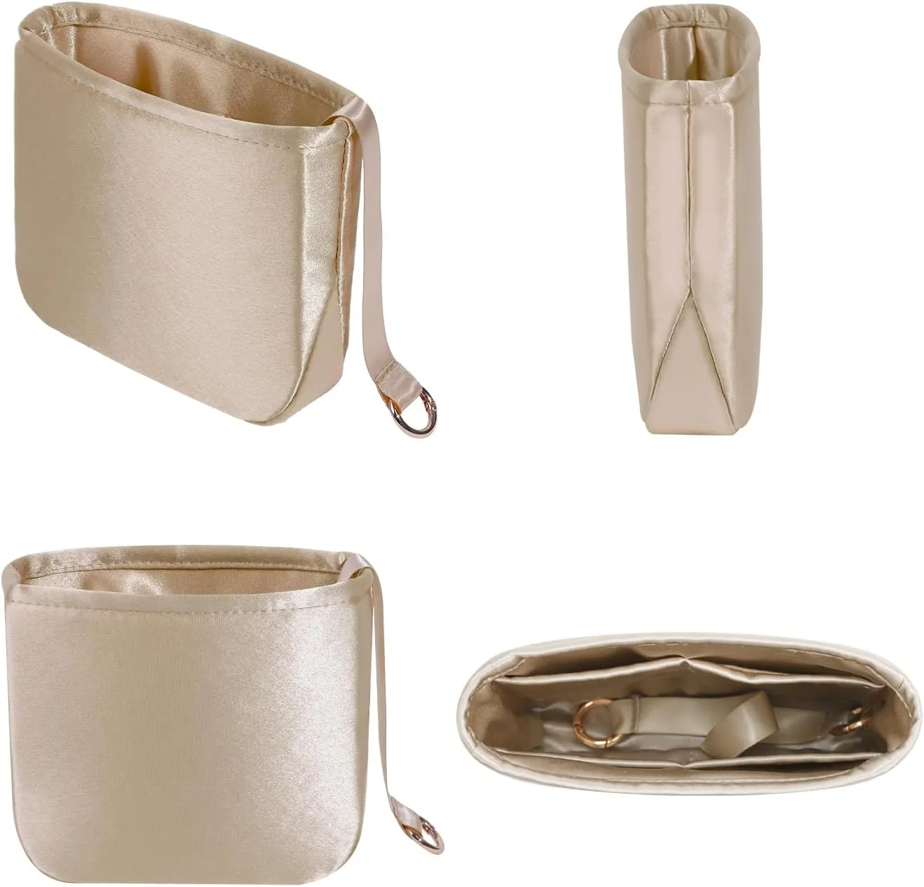 Organizer Insert for Evelyne Bags, Sliky Purse Inserts for Hermes Bags, Exclusively for Hermes Evelyne 33 GM (33 GM, Etoupe Grey)