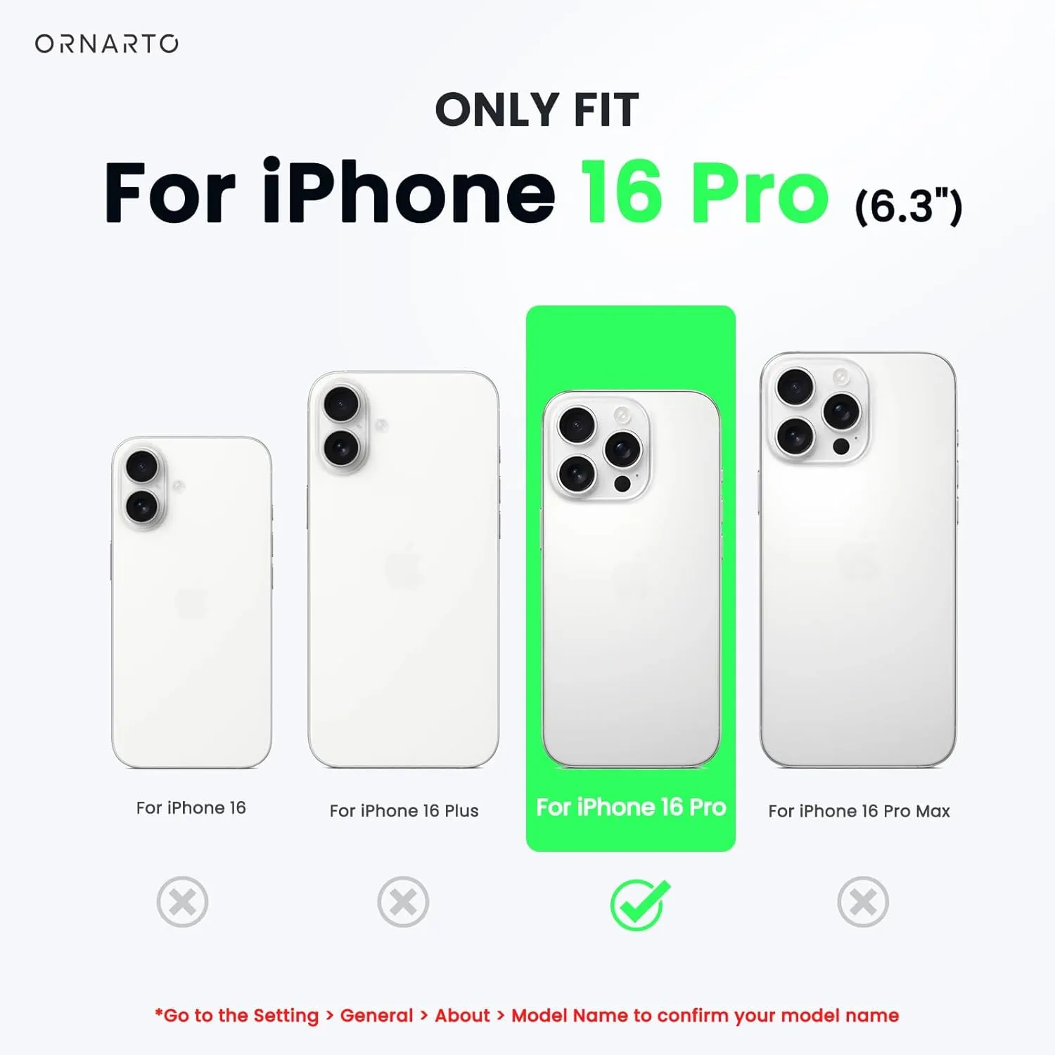 ORNARTO Compatible with iPhone 16 Pro Case 6.3", Slim Liquid Silicone 3 Layers Soft Gel Rubber Shockproof Protective Case with Anti-Scratch Microfiber Lining-Clover Green