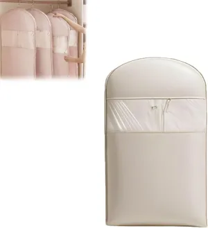Otherwise Garment Bag, 2025 New Space Saving Hanging Garment Bag With Self Compression Zipper, Heavy Duty Closet Organizers Protect Against Wrinkles, Protects Clothes (Beige,M)