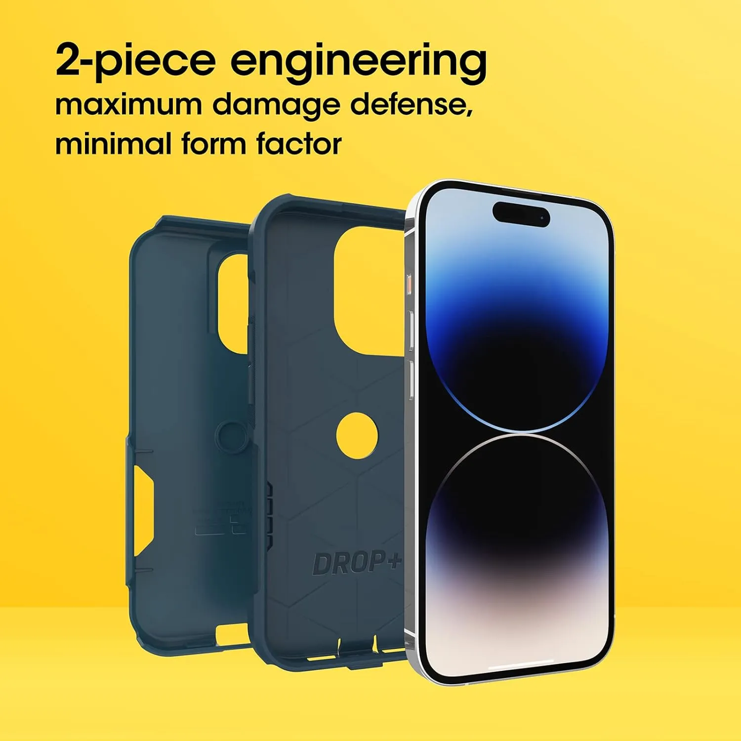 OtterBox iPhone 14 Pro (ONLY) Commuter Series Case - Dont BE Blue (Blue), Slim & Tough, Pocket-Friendly, with Port Protection