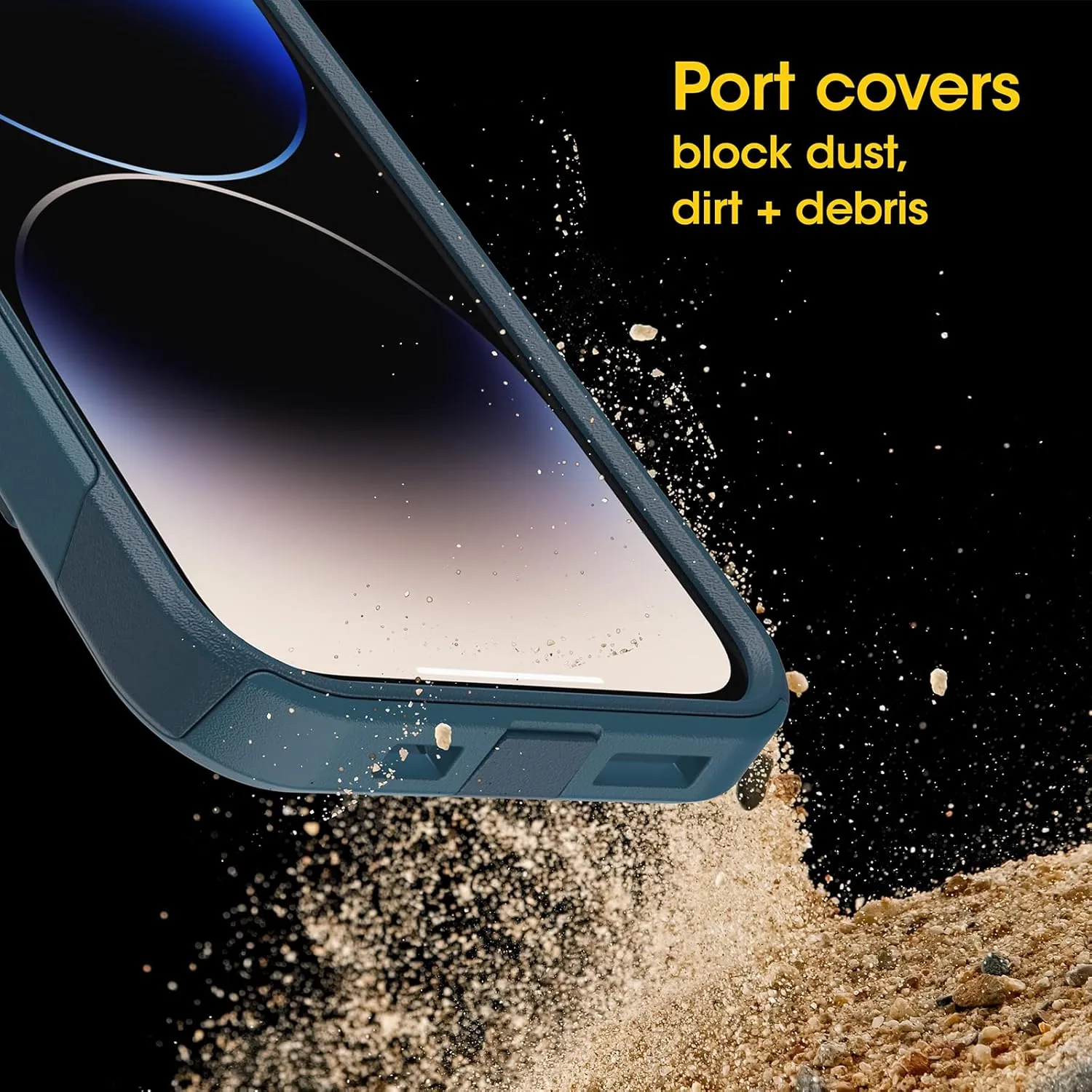 OtterBox iPhone 14 Pro (ONLY) Commuter Series Case - Dont BE Blue (Blue), Slim & Tough, Pocket-Friendly, with Port Protection