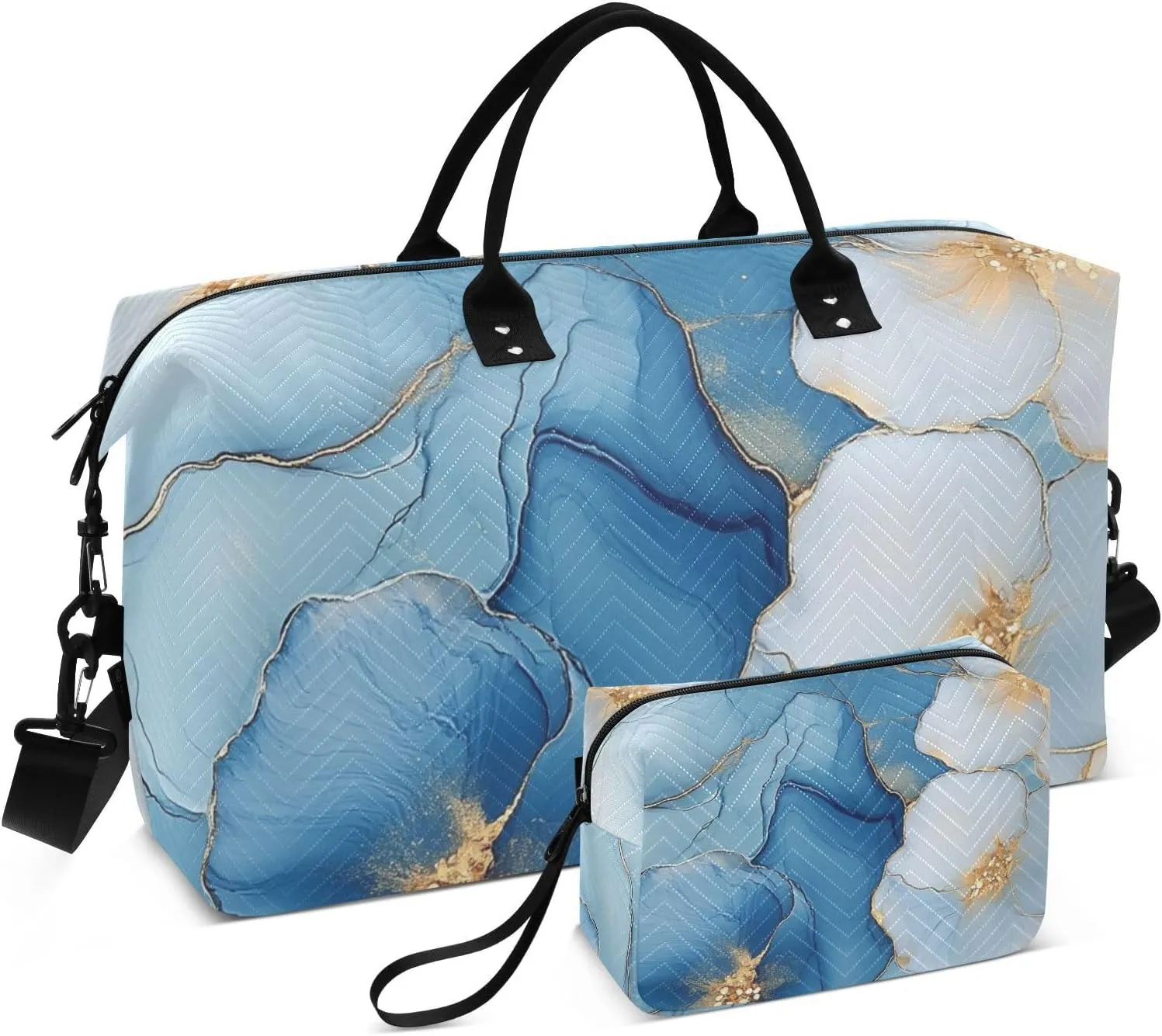 Oversized Travel Duffel Bag Weekender Duffel Bag Gym Tote Bag with Adjustable Strap for Hiking Multifunctional Alcohol Leaf Beautiful Flower