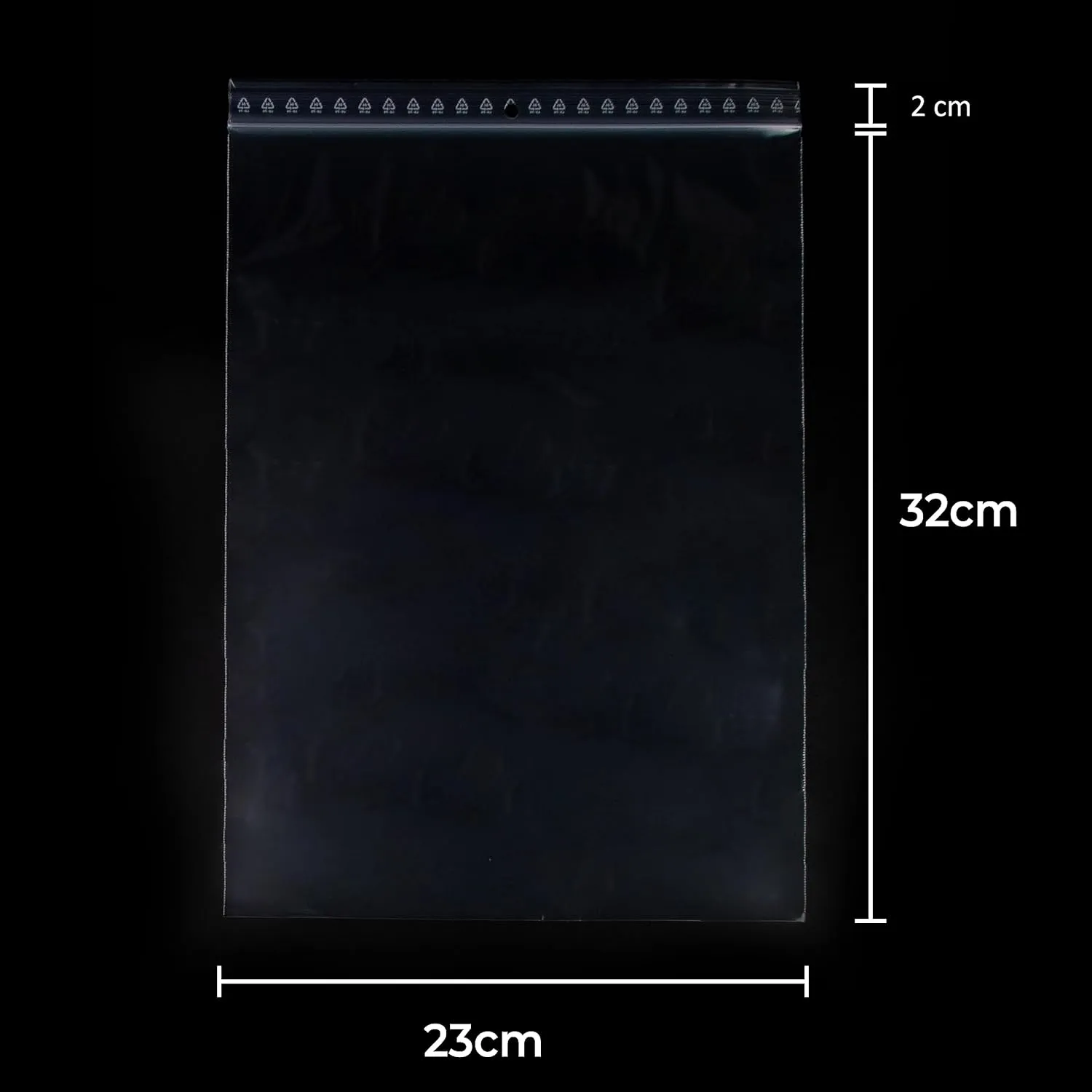 Pack of 100 Transparent Resealable Zip Bags for Food Products, Jewellery, Accessories, etc. - Size 23 x 32 cm