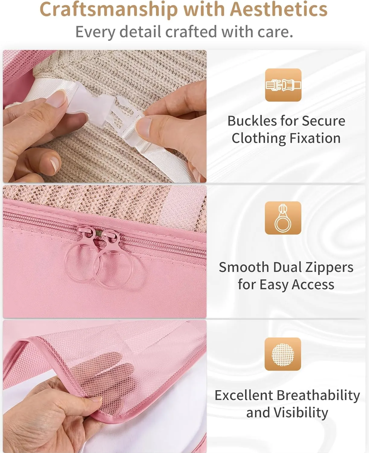 Packing Cubes 11 Set, Suitcase Organizers, Luggage Organizer Bags for Travel, Packing Cubes for Travel, with Toiletry Bag, Travel Essentials,Pink