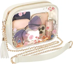 PACKISM Clear Bag for Stadium Events - Clear Purses for Women Stadium Crossbody Concert Bag for Game Day， Sports, Festival