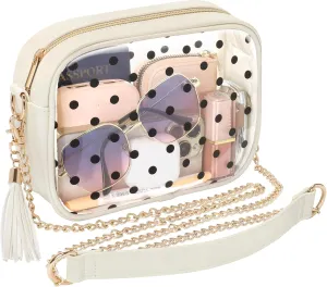 PACKISM Clear Bag for Stadium Events - Clear Purses for Women Stadium Crossbody Concert Bag for Game Day， Sports, Festival
