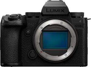 Panasonic LUMIX S5IIX Mirrorless Camera, 24.2MP Full Frame with Phase Hybrid AF, New Active I.S. Technology, 5.8K Pro-Res, RAW Over HDMI, IP Streaming - DC-S5M2XBODY Black