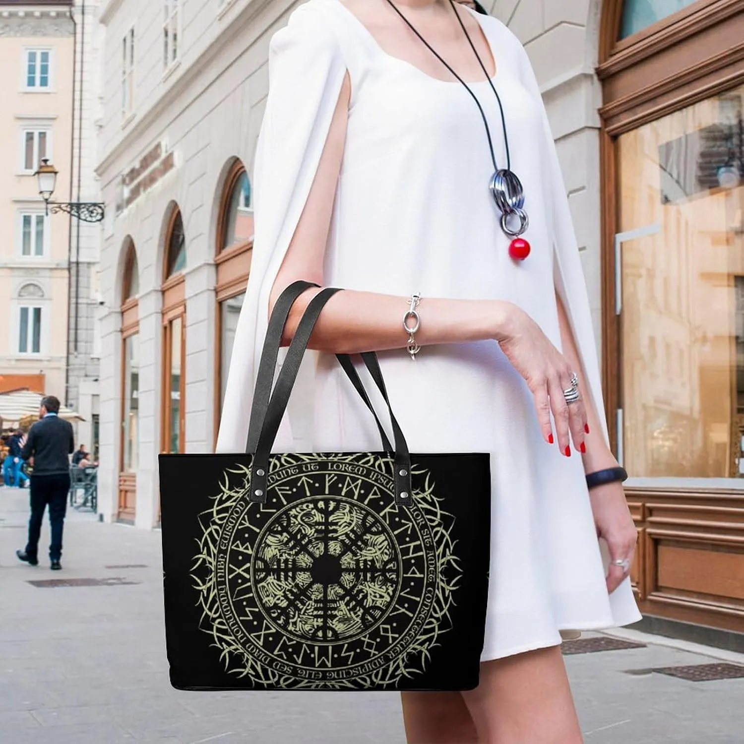Paris Pink Eiffel Tower Leather Handbag Smooth Wrinkle Resistant Lightweight And Convenient