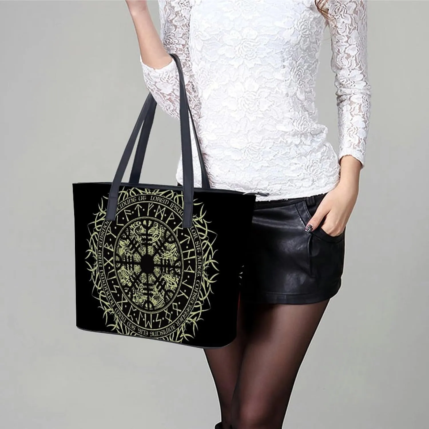 Paris Pink Eiffel Tower Leather Handbag Smooth Wrinkle Resistant Lightweight And Convenient