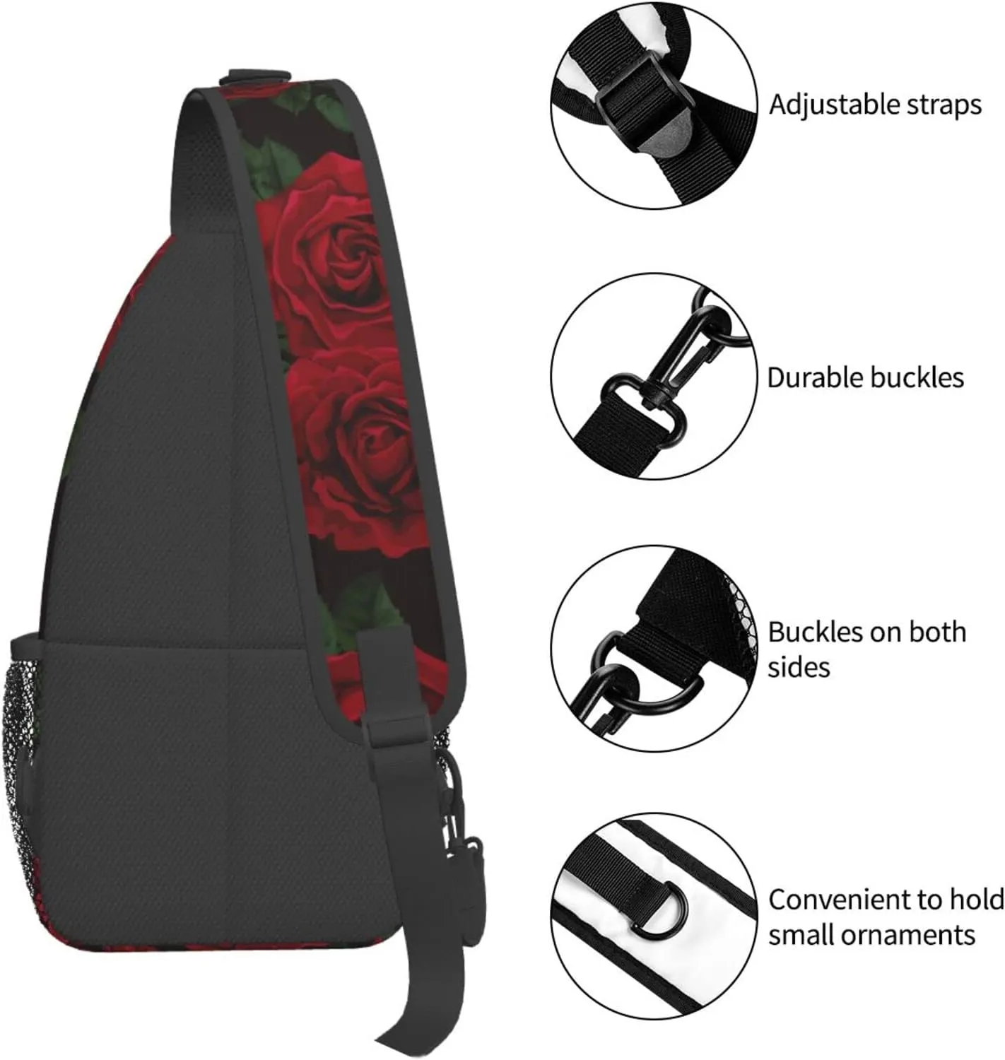Pattern Printed Sling Bag for Women Men Crossbody Shoulder Backpack Chest Bags Gym Travel Hiking Casual Daypack