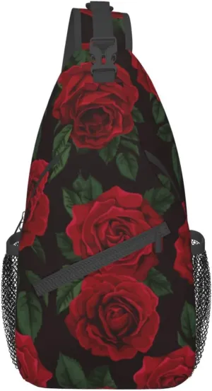 Pattern Printed Sling Bag for Women Men Crossbody Shoulder Backpack Chest Bags Gym Travel Hiking Casual Daypack