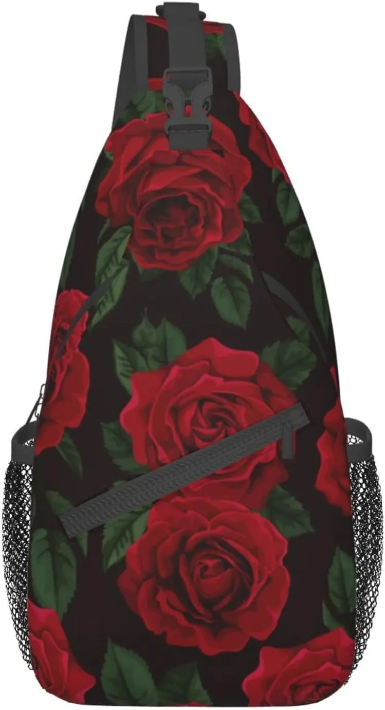 Pattern Printed Sling Bag for Women Men Crossbody Shoulder Backpack Chest Bags Gym Travel Hiking Casual Daypack
