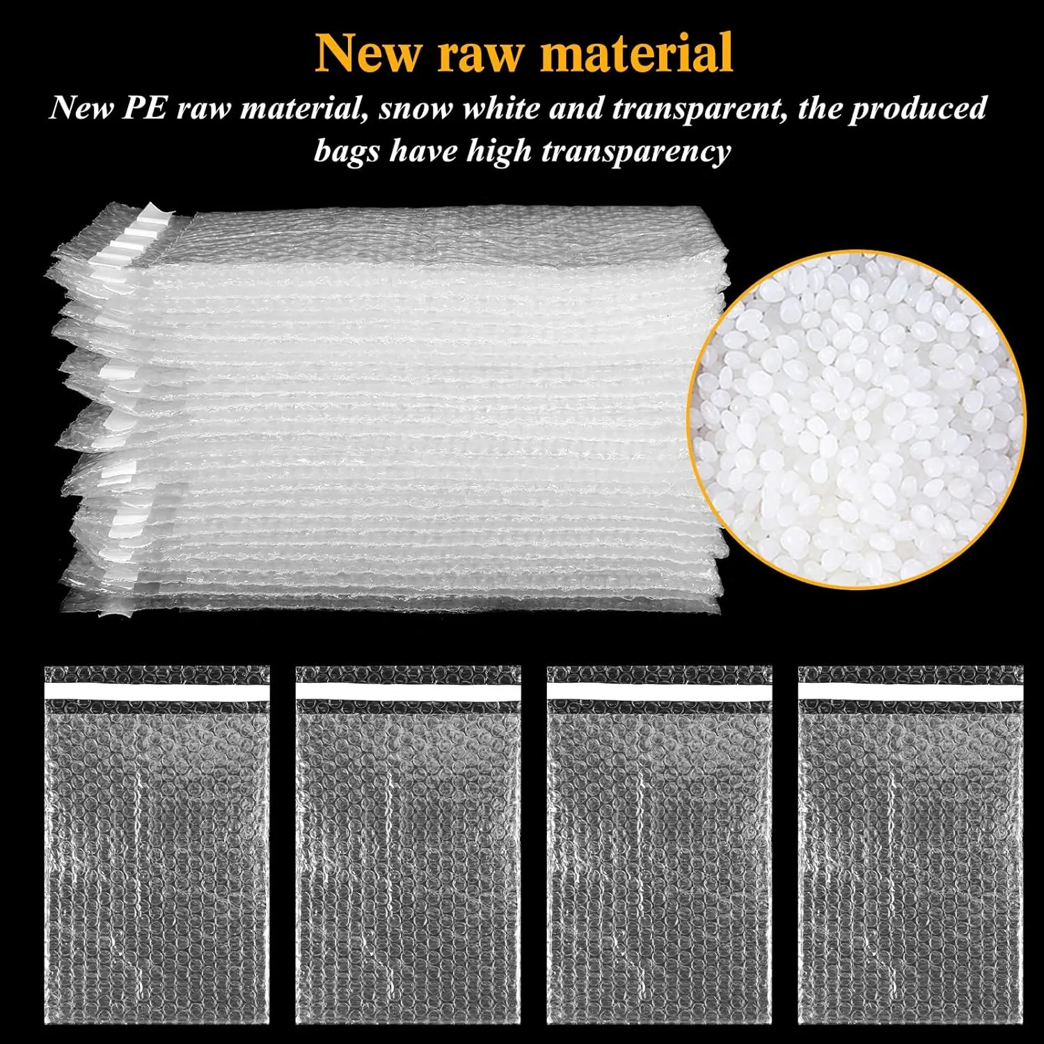 PerKoop 120 Pcs 6" x 8.5" Bubble Cushion Wrap Bags Bulk, Double Wall Bubble Cushion Wrap Pouches, Clear Protective Bags Thickening Shockproof for Shipping Packing Storage Moving
