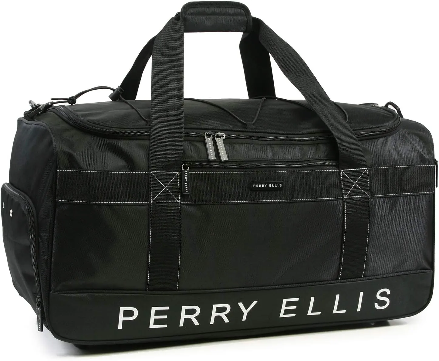 Perry Ellis 22" Weekender Duffel Bag, Black, One Size