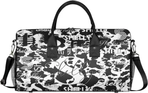 Personalized Initial Travel Duffel Bag, Sports Gym Bag, Custom Name Weekender Bag Monogram Overnight Bag Birthday Gifts Daughter Gifts Friend Gifts Cow