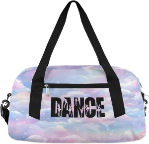 Personalized Kids Duffel Bag,Custom Sport Gym Bag for Girls,Weekender Overnight Tote Bag Carry On Duffel Bag for Travel Gymnastic Dance Ballet