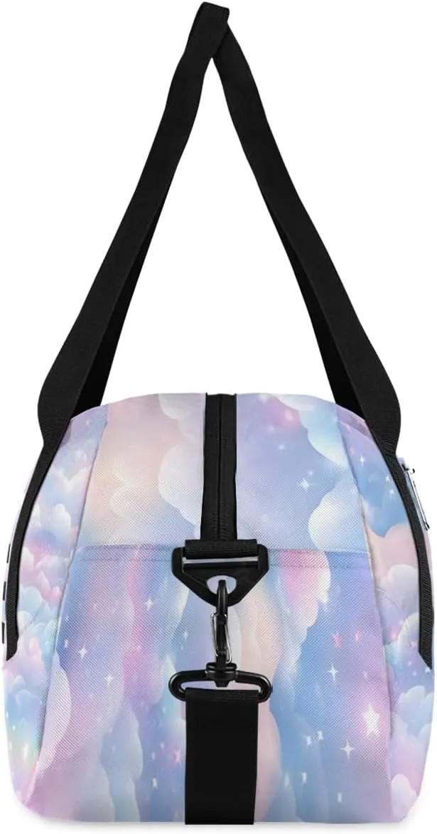 Personalized Kids Duffel Bag,Custom Sport Gym Bag for Girls,Weekender Overnight Tote Bag Carry On Duffel Bag for Travel Gymnastic Dance Ballet