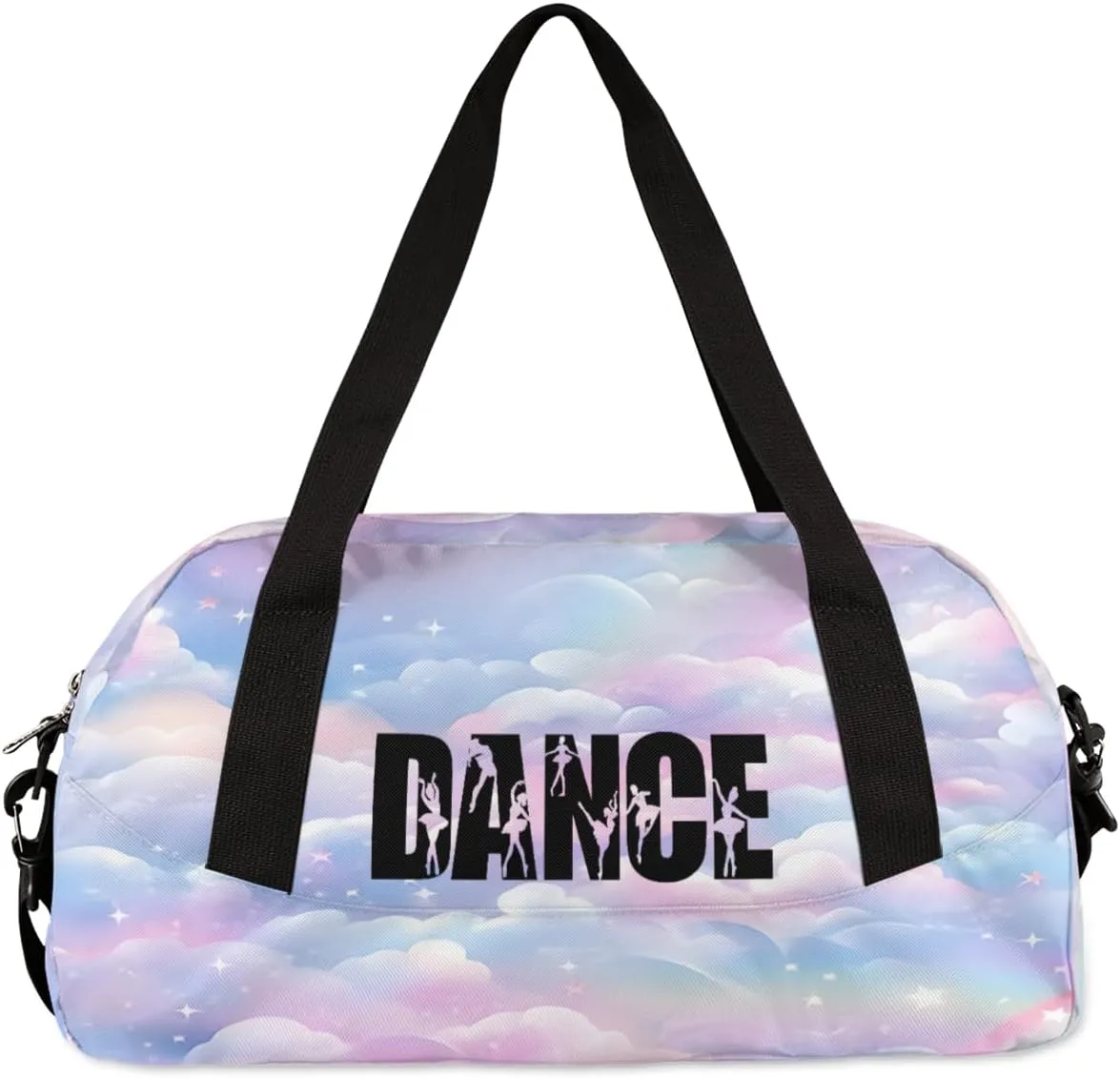 Personalized Kids Duffel Bag,Custom Sport Gym Bag for Girls,Weekender Overnight Tote Bag Carry On Duffel Bag for Travel Gymnastic Dance Ballet