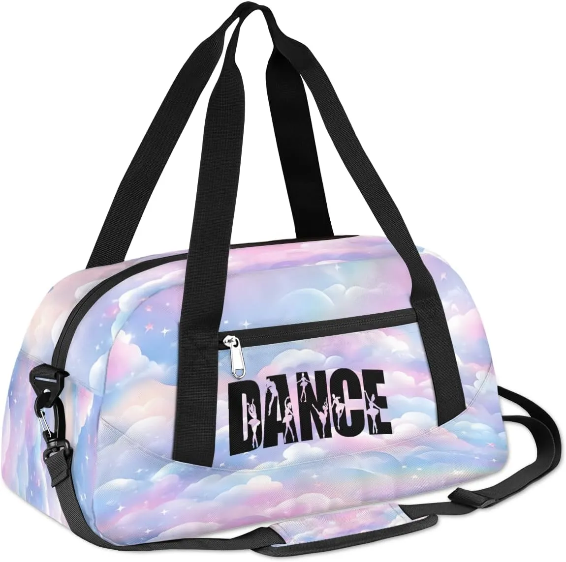 Personalized Kids Duffel Bag,Custom Sport Gym Bag for Girls,Weekender Overnight Tote Bag Carry On Duffel Bag for Travel Gymnastic Dance Ballet