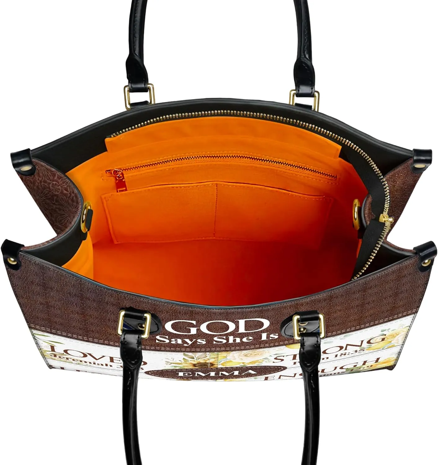 Personalized Leather Handbag for Women, Custom Name Church Bags, Christian Gifts for God Lovers, Ideal for Mother’s Day Gifts