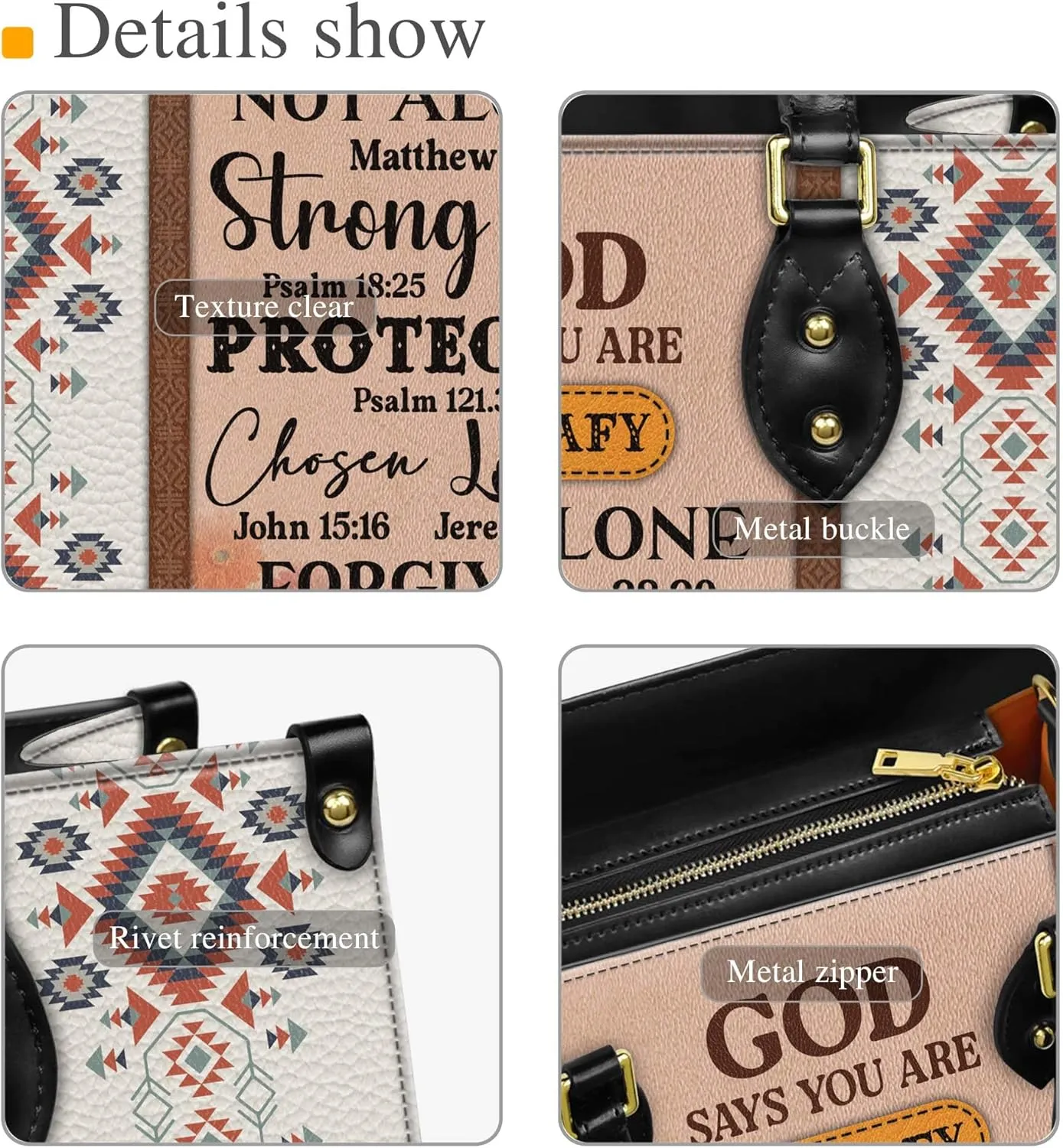 Personalized Leather Handbag for Women – Matching Purse and Wallet Set – Custom Name Church Bags, Mother's Day Gift