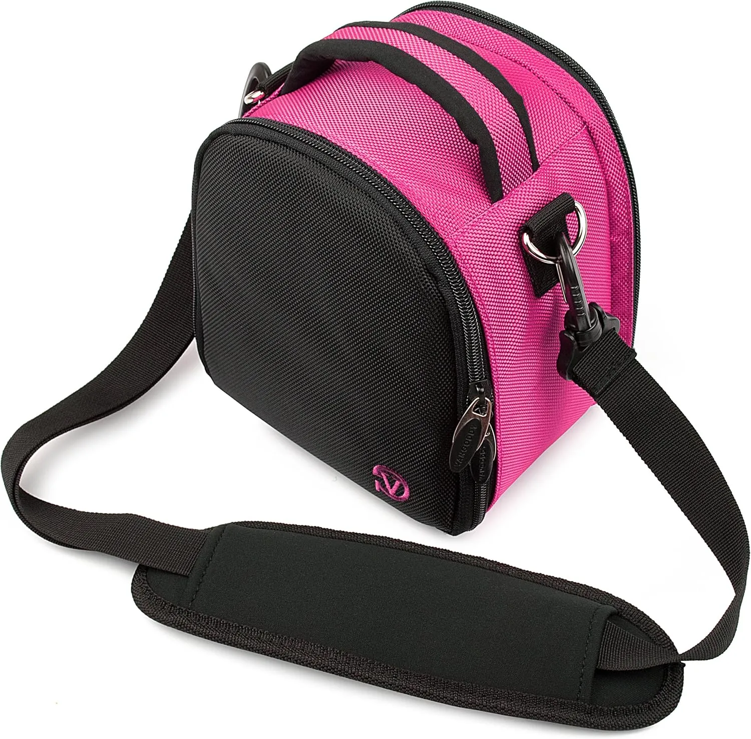 Pink Black SLR Small Camera Bag for Kodak PixPro Printomatic Smile Classic and Mini Shot