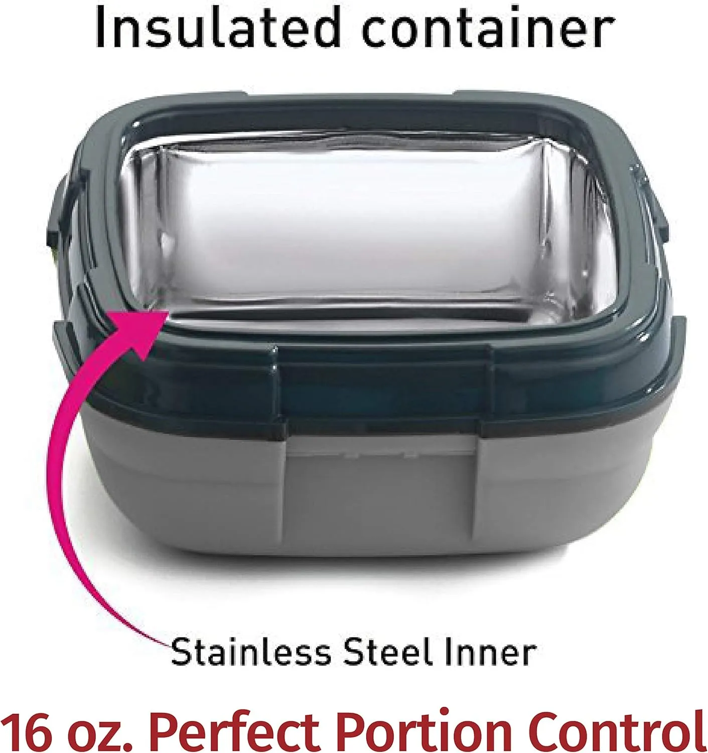 Pinnacle Insulated Leak Proof Lunch Box - Thermal Lunch Container With NEW Heat Release Valve 16 oz ~Set of 2~ Blue-Green