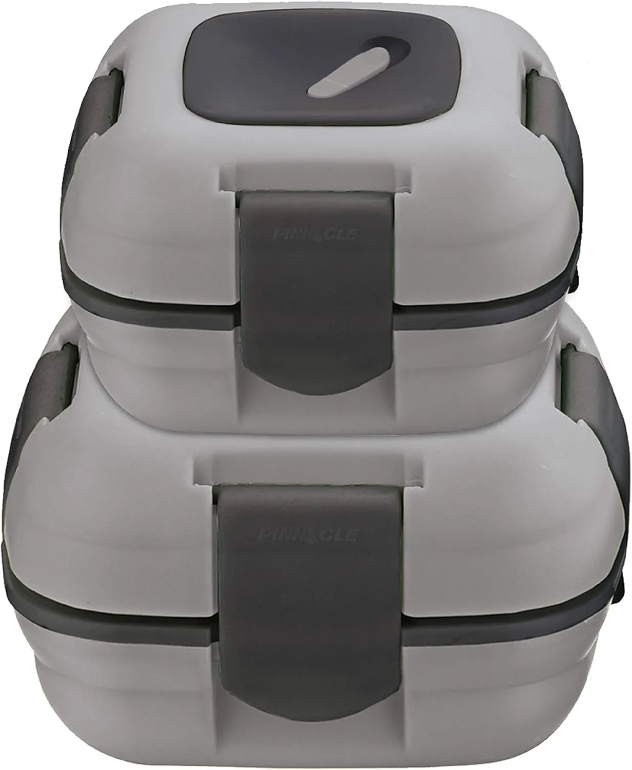 Pinnacle Inulated Leak Proof Lunch Box for Kids/Adults - Stainless steel Thermal Lunch Box Container for School Set of 2 Sizes (Grey, 16-32 oz)