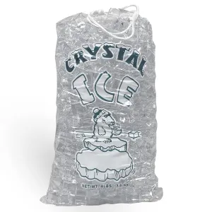 Pinnacle Mercantile 8 lb. Drawstring Ice Bags (100-Count) Heavy-Duty, Puncture-Resistant EVA | Cotton Pull Closure | Disposable, Recyclable | Portable Storage and Freezer Keeper