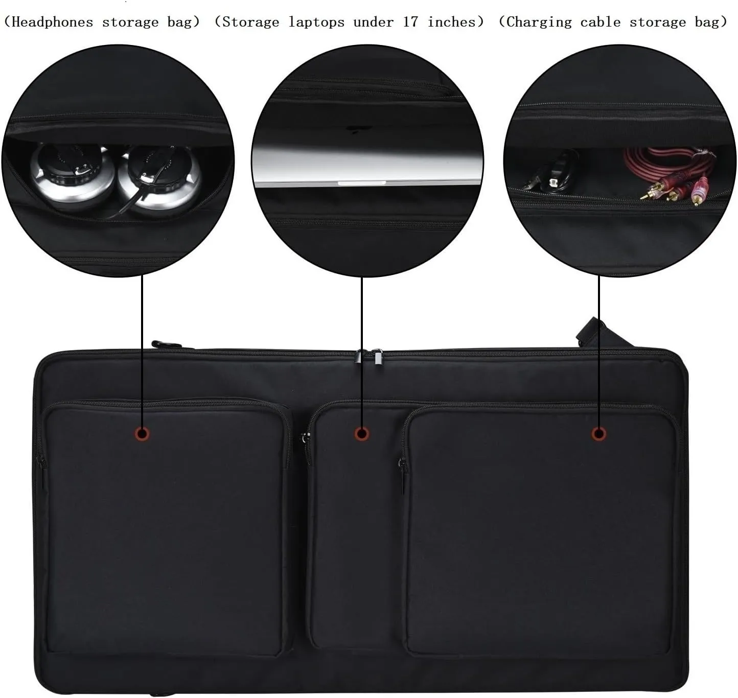 Pioneer DDJ FLX6/FLX6 GT Controller Bag - Waterproof and Shockproof Portable Travel bag for Pioneer DDJ SX/SX2/SX3 and 26.57x14.37x2.95-Inch Controllers - Icludes Shoulder Strap (Black)