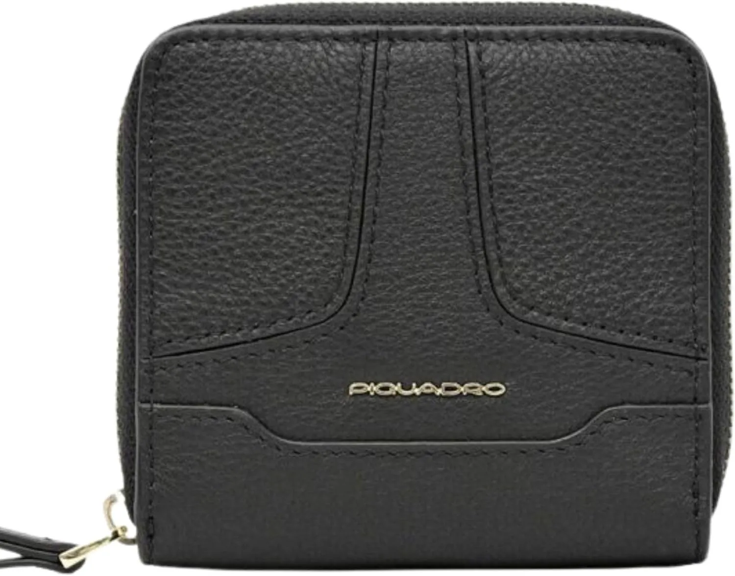 PIQUADRO PD4826S108R women's wallet 11x12x3 cm zipo coin pocket card holder black, Black
