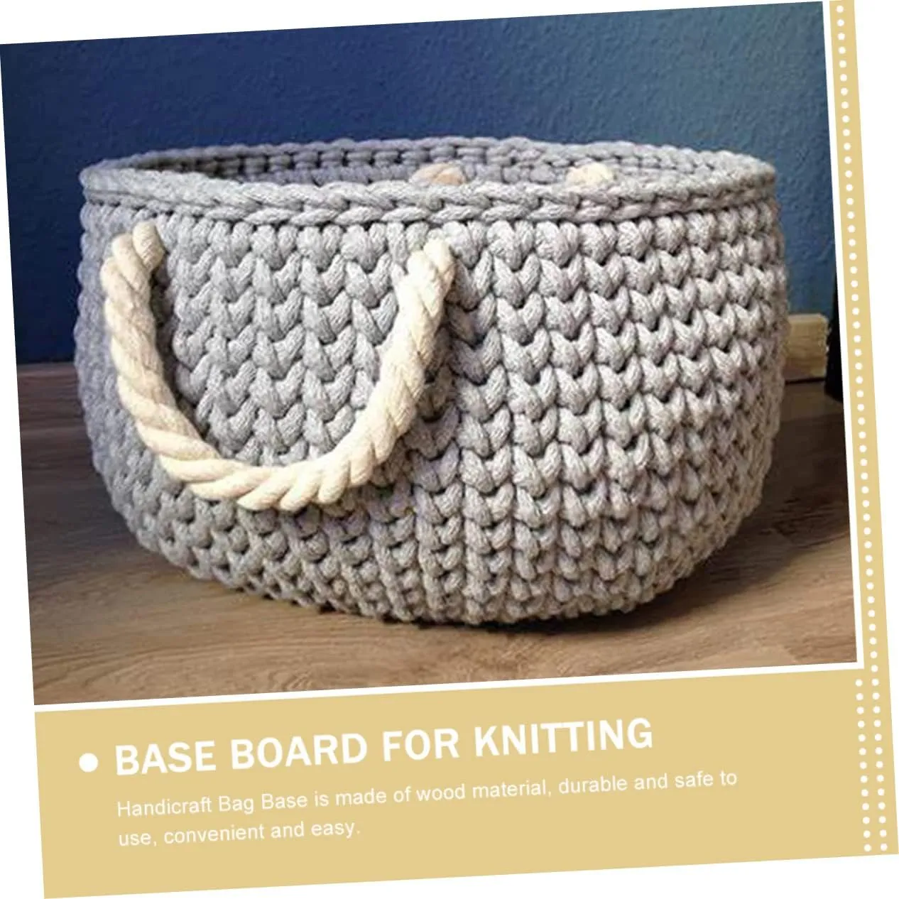 PLAFOPE Handmade Wooden Base Crochet Bag Bottom Crochet Bag Bottom Base for Home Decor