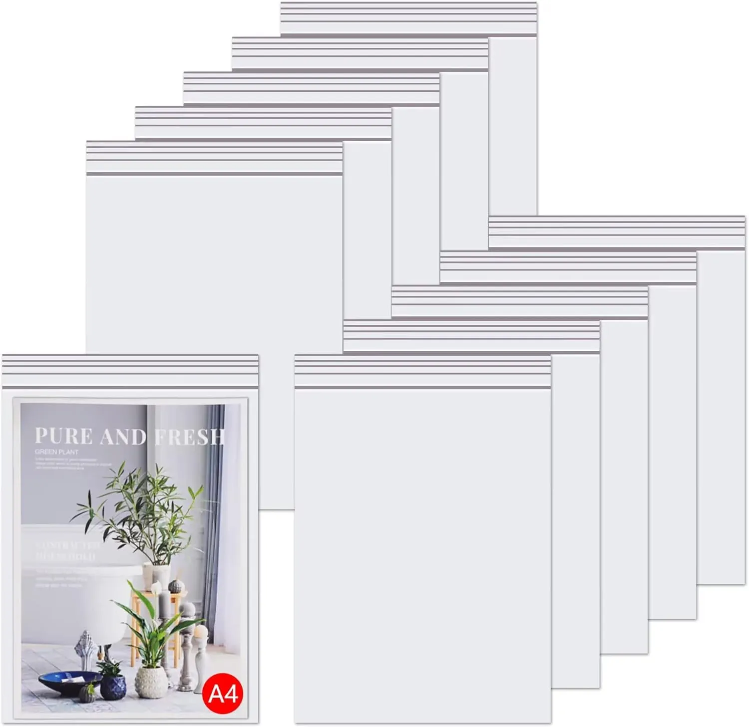 Plastic Reclosable Seal Poly Bags 100pcs 9 x 12" Clear Zipper Bags Resealable Storage Bags for T-shirt Prints Brochure Gift Craft Cookies Shipping 10 Sizes to Choose from