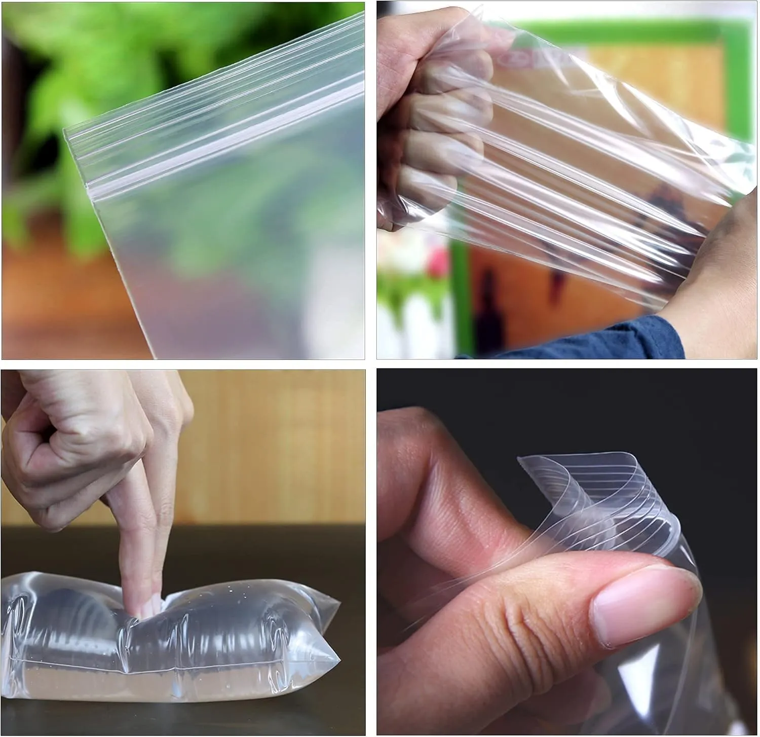 Plastic Reclosable Seal Poly Bags 100pcs 9 x 12" Clear Zipper Bags Resealable Storage Bags for T-shirt Prints Brochure Gift Craft Cookies Shipping 10 Sizes to Choose from