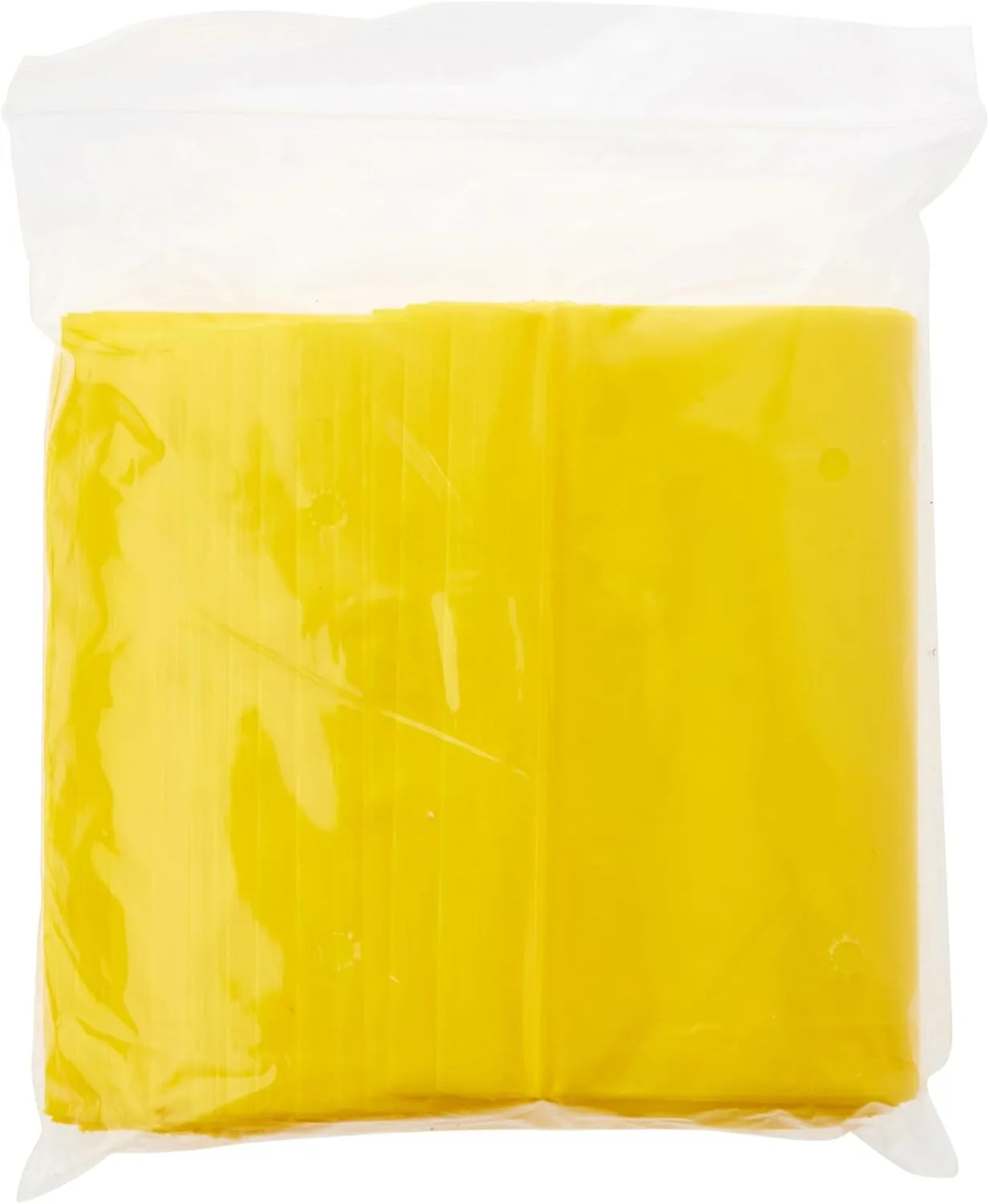 Plymor 5" x 8" (Pack of 100), Yellow 2 Mil Zipper Reclosable Plastic Bags