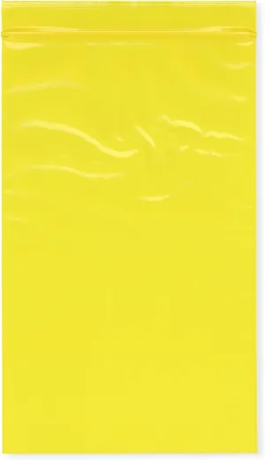 Plymor 5" x 8" (Pack of 100), Yellow 2 Mil Zipper Reclosable Plastic Bags