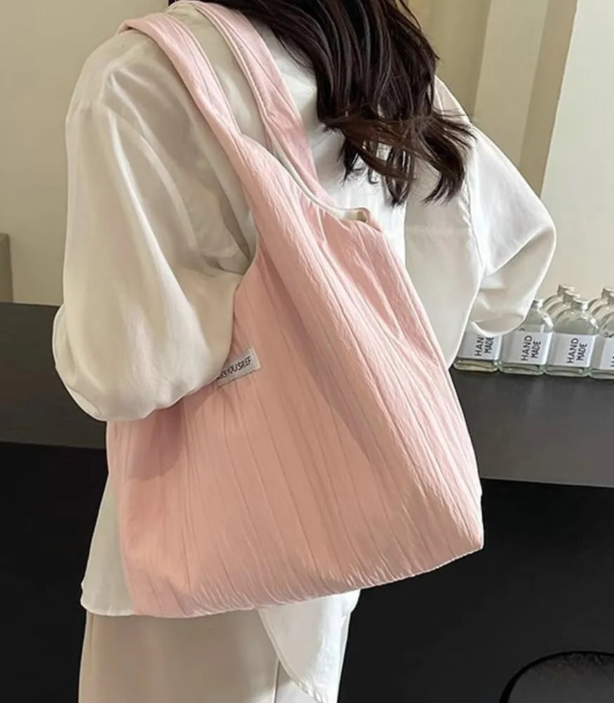 Pocadri Women Soft Fabric Shoulder Bag Large Capacity Tote Purse Casual Handbag Work Shopping Travel