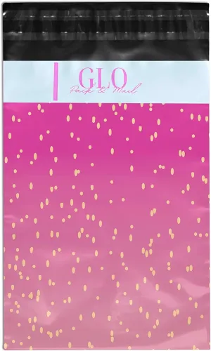 Poly Mailers 6x9-100-Pack Poly Mailer Set - Extra-Thick Mailer Bag with Self-Seal Adhesive - Strong Mailing Envelopes - Waterproof Envelope Polymailers - Cute Polymailer Package Bags (Pink and Gold)