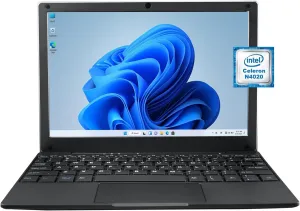 Portable Mini Education Laptop Computer with in tel Celeron N4020 CPU 8GB RAM 128GB SSD HD IPS Screen, Laptop Computer for Learning, Office Work (Black, 8GB 128GB)