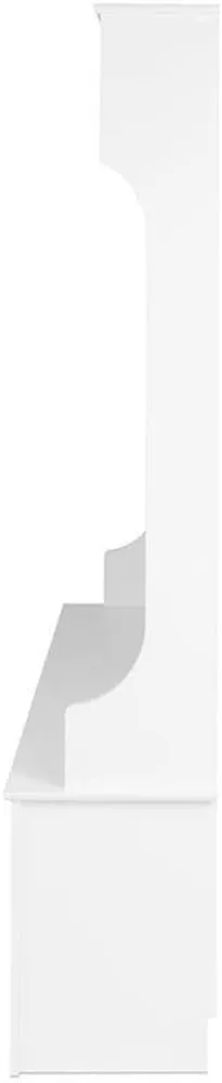Prepac White Hall Tree, Shoe Cabinet, Storage Cabinet with 24 Shoe Cubbies and 6 Double Coat Hooks 15.5" D x 60" W x 77" H