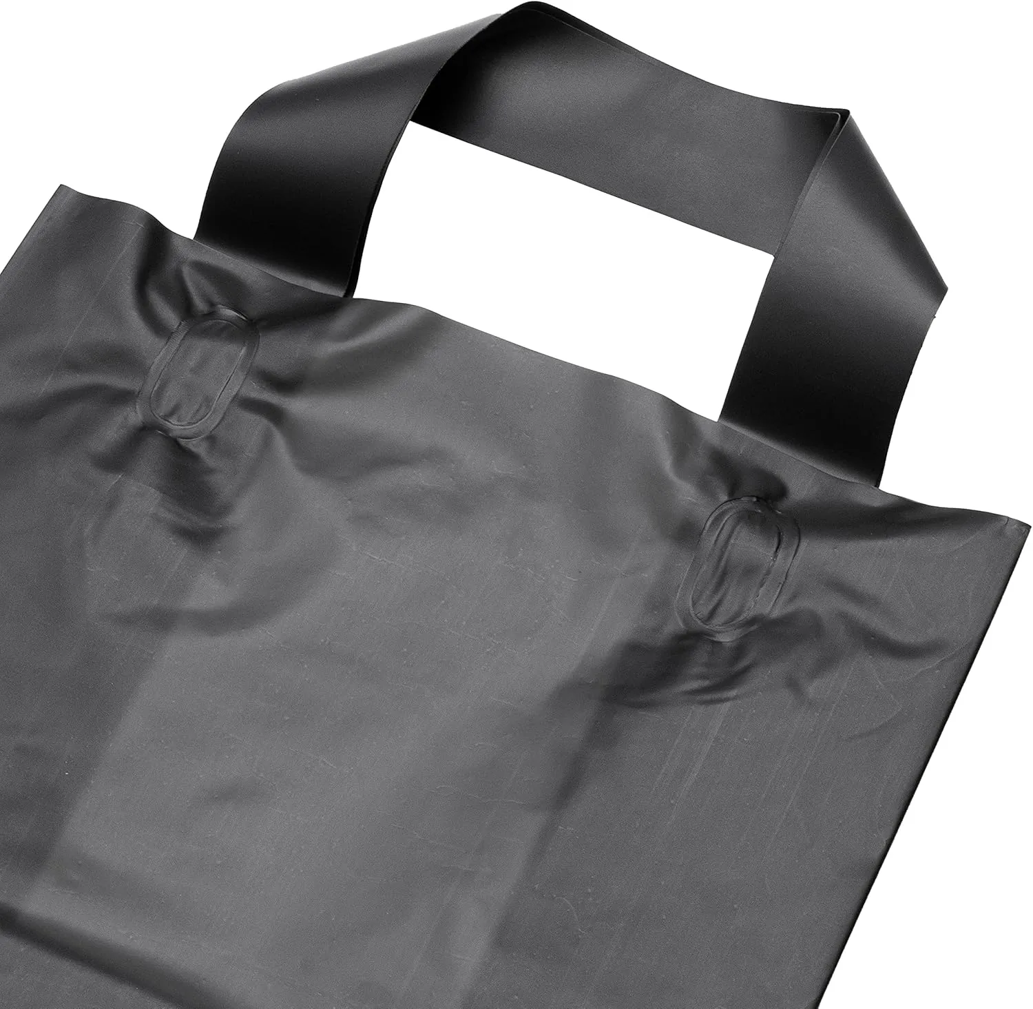 Prime Line Packaging Frosted Plastic Shopping Bags with Handles, Black Gift Tote for Merchandise, Retail, Boutiques, Parties, Events, 8x4x10 100 Pack