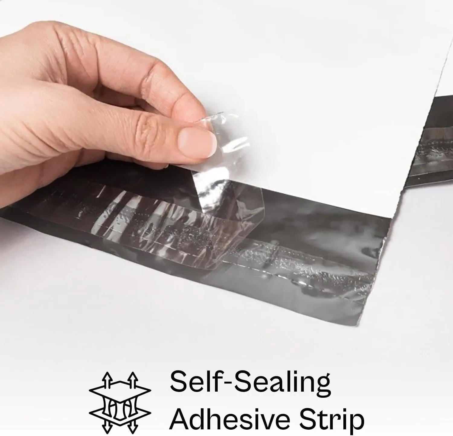 PSBM Poly Mailers, 19x24 Inch, 200 Pack, 3 Mil Thick, Shipping Envelope Mailers, White/Grey, Self Seal and Peel Strip
