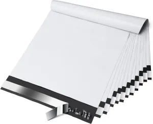 PSBM White Poly Mailers 24 x 24 Inch 400 Pack Shipping Bags for Clothing, Sturdy Shipping Envelopes, Strong Self Seal Mailing Bags for Small Business, Poly Bags for Small Businessess