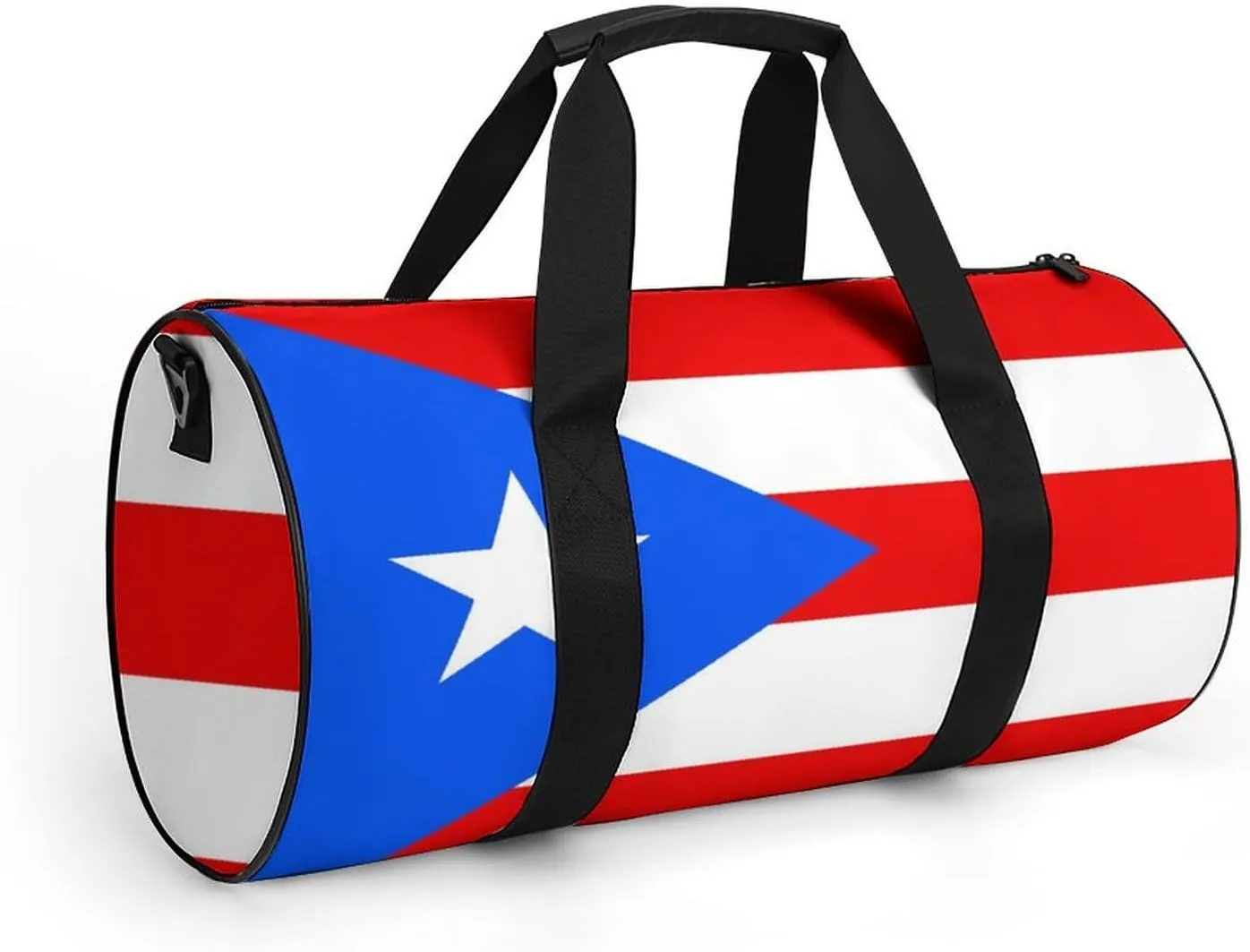 Puerto Rico Flag Sports Duffel Bag for Men Women with Shoe Compartment Gym Weekender Tote
