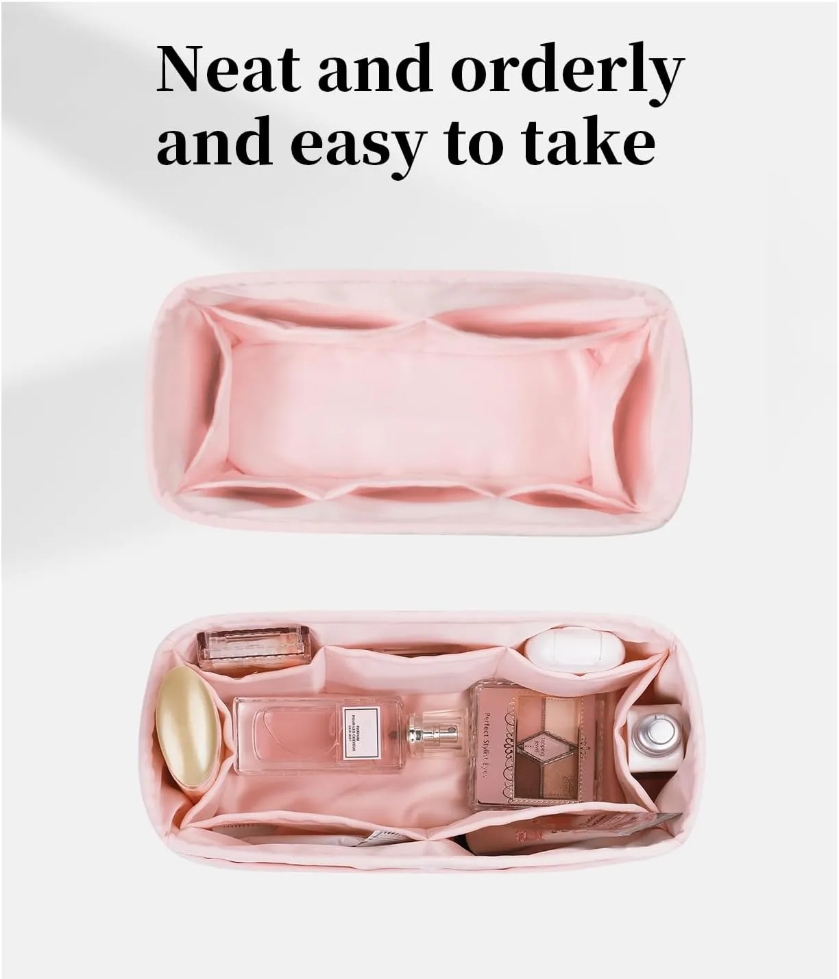Purse Insert for Kelly 28, Silky Purse Organizers for Inside Purse, Lightweight Shaper Compatible with Hermes Kelly 28 Bag, Multi Color Options(Pink, KE 28)